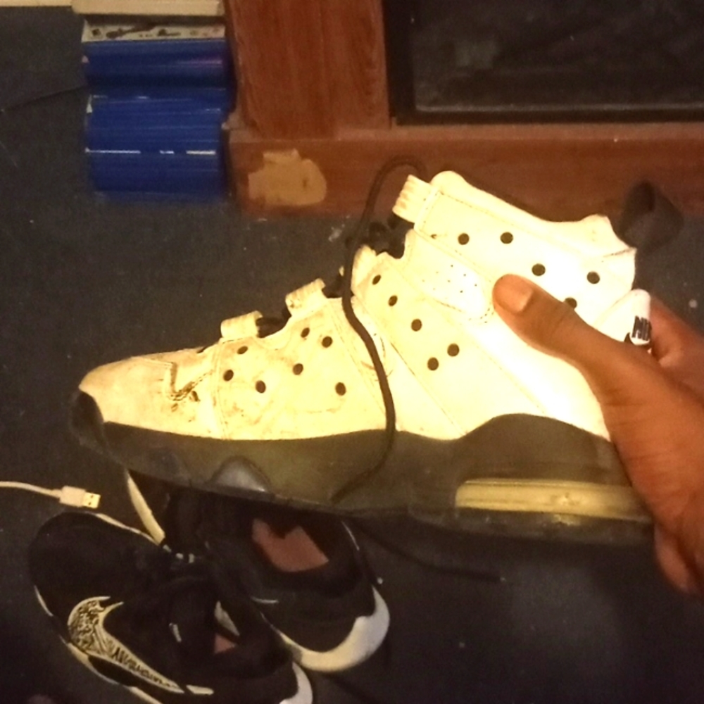 RARE USED Nike Air Max 2 CB '94' White Blue Black Charles Barkley Men's Size 10.